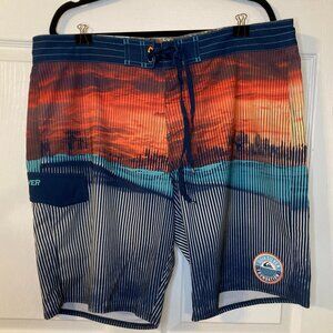 Quiksilver Waterman Men's Board Shorts - Beach Sunset - Size XXL